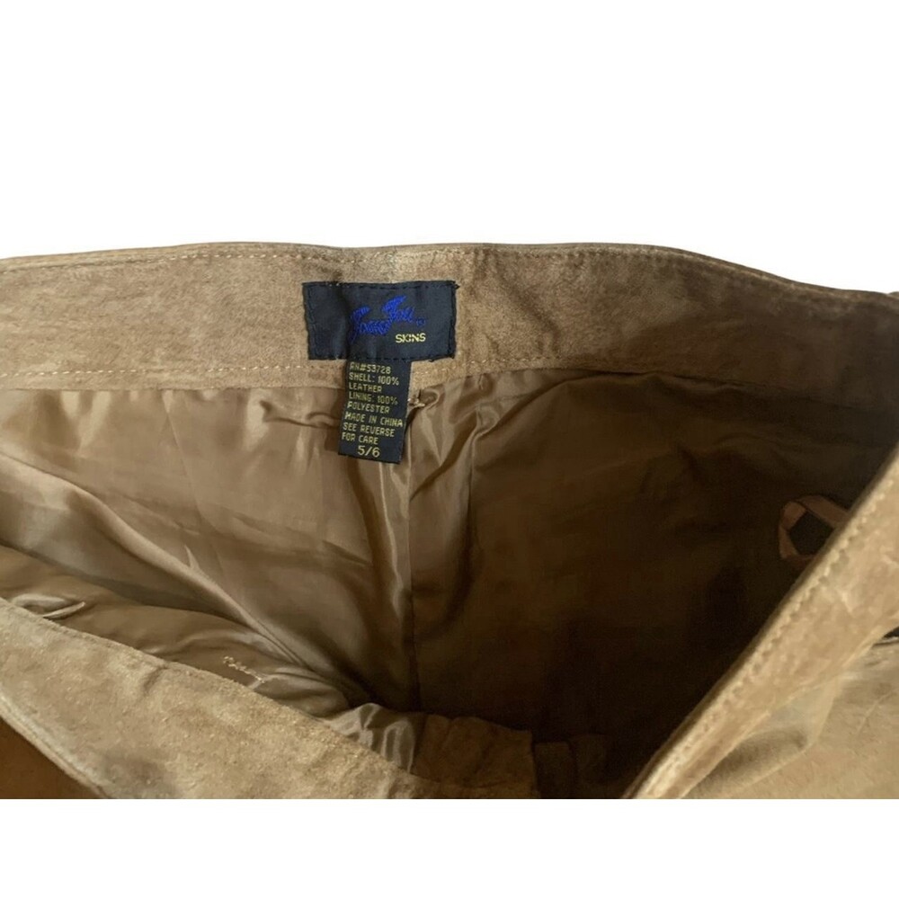 Vintage Women’s Jou Jou Skins Light Brown 100% Suede Leather Pants Size 5/6 - Picture 13 of 13